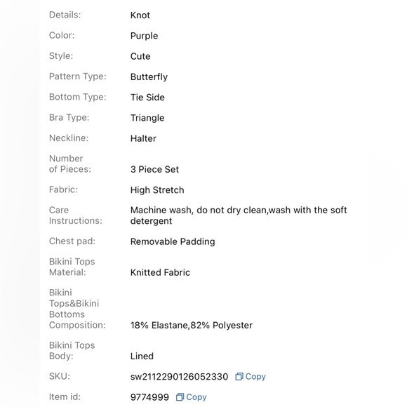 BUTTERFLY 🦋 • 3 PIECE SWIM //
Butterfly Print Triangle Bikini & Bandana - Picture 4 of 7